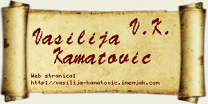 Vasilija Kamatović vizit kartica